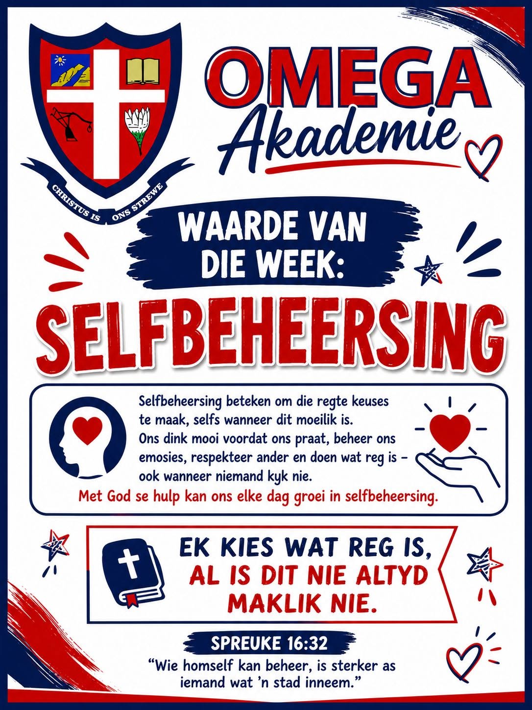 CVO Omega se Waarde Woensdag-grafika oor selfbeheersing.